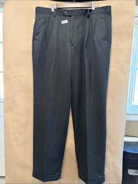 Perry Ellis Black Pleated Dress Trousers